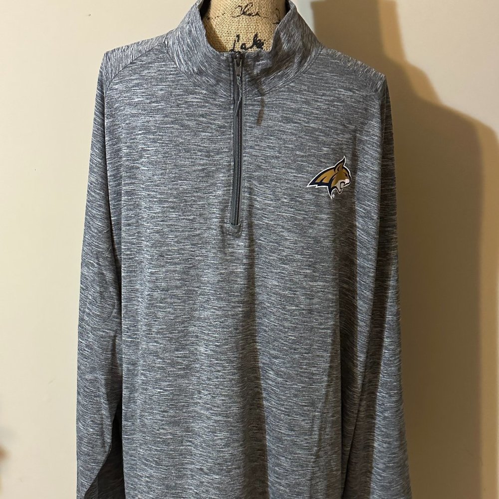 Champion Montana State University Bobcats 1/4 Zip Pullover NWOT Size 2XL (A-8)